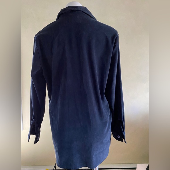 First Option button front shirt/jacket in navy - Picture 4 of 4